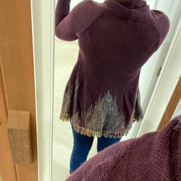 Anthropologie Moth Maroon Cardigan XSP - Picture 5 of 11